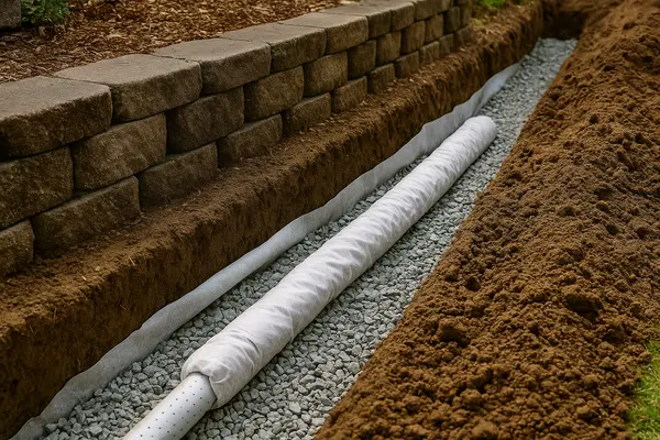 a pipe for a french drain project in a ditch from Dallas French Drain Installation in Frisco, TX - frisco TX